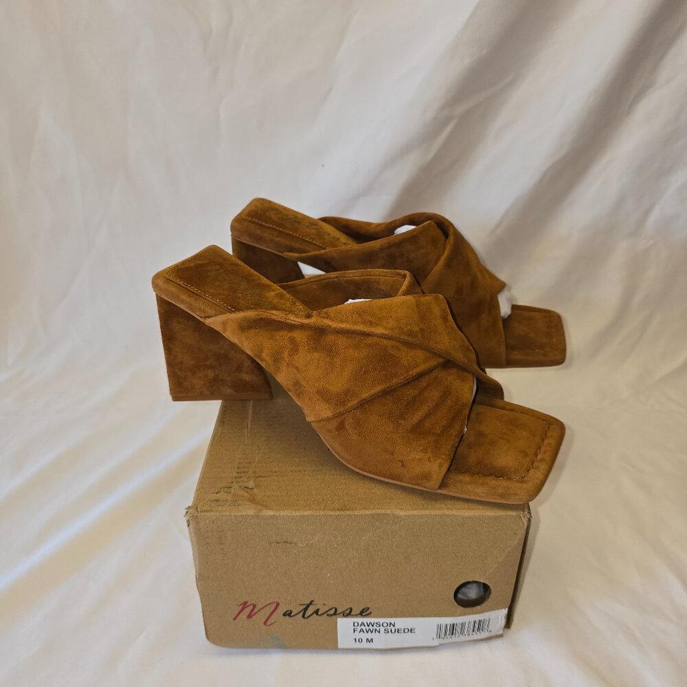 Matisse Dawson Suede Heeled Sandal in Fawn, Women's Size 10, New in Box